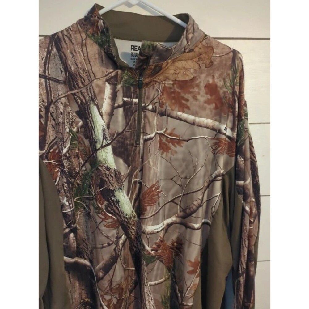 2xl quarter zip hunting athletic camouflage shirt long sleeve spandex
